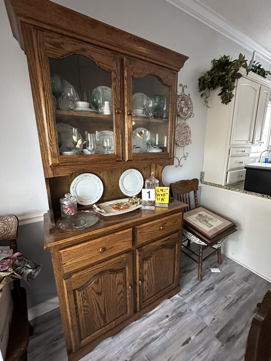Oak Dining Hutch / China Cabinet #1
