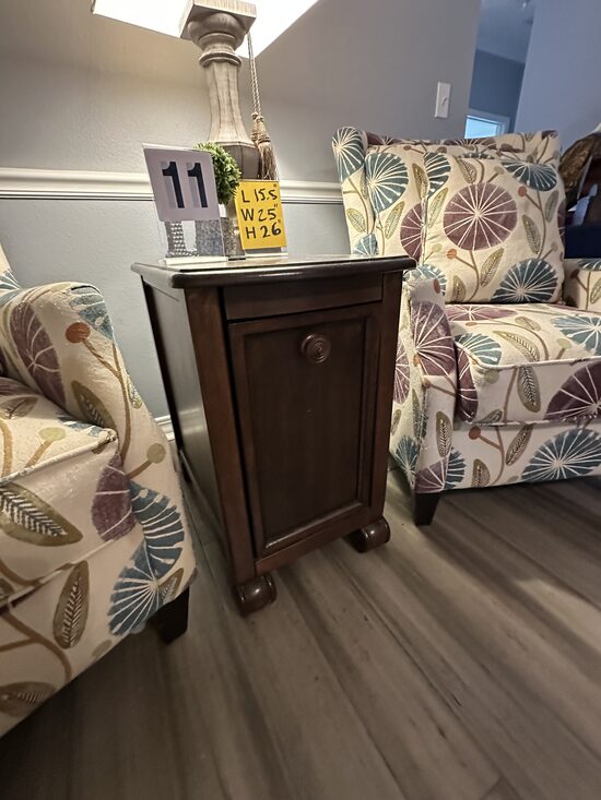 Wooden End Table with Tilt-Out Storage #11