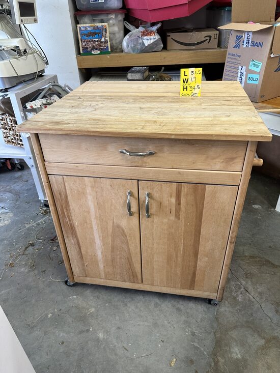 Rolling Kitchen Cart with Lift-Up Leaf - #25